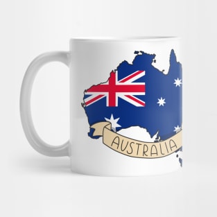 Australia Flag Map Mug